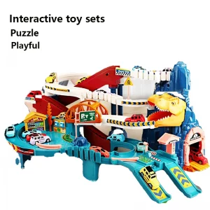 Educational Children's Toys Dinosaur Mountain Track Car Small Train Through The Big Adventure Car To Small Boys Birthday Gift
